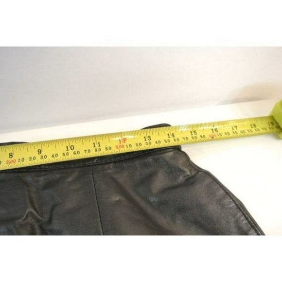 Cosa Nova Black  Leather Pencil Skirt Vintage - Picture 5 of 8